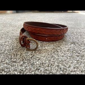 Brown braided women’s belt